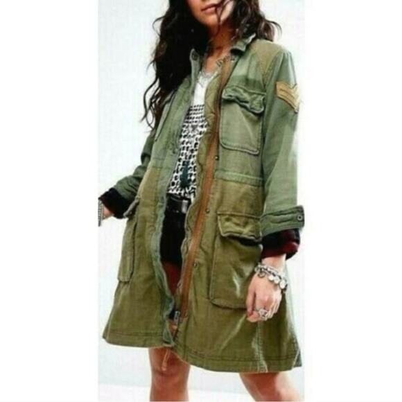 Free People Boho Parka Anorak Coat Jacket - Picture 1 of 15